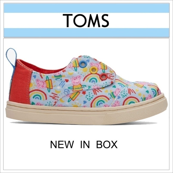 TOMS Hasbro Pipa Pig Cordones Cupsole Sky Blue Peppa Pig & George Shoes Sneakers - Picture 6 of 8